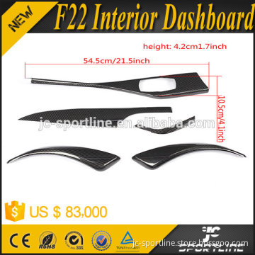 5 PCS/SET Gloss Black 2 Series Carbon F22 Interior Dashboard for BMW 2 SERIES F22 COUPE 220i 2014UP LHD